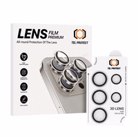 Tempered glass Tel Protect 3D Lens on camera jaoks Samsung Galaxy S24 Ultra läbipaistev (lens 5 pieces)