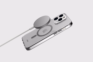 Moshi iGlaze ümbris seadmele iPhone 14 Plus, MagSafe'iga ühilduv, läbipaistev Meteorite Gray detailidega