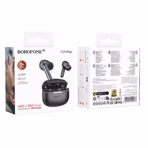 Borofone TWS Bluetooth Earphones FQ9 Plus Peaceful ANC+ENC black