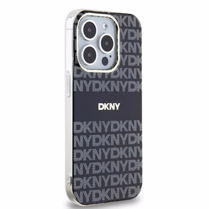 DKNY IML Mono & Stripe MagSafe ümbris jaoks iPhone 15 Pro Max - must