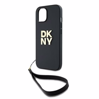 DKNY Wrist Strap Stock Logo ümbris jaoks iPhone 15 / 14 / 13 - must