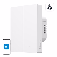SONOFF M5-2C-80W WiFi Matter nutikas seina lüliti (2-channel, jaoks raam)
