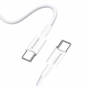 Wozinsky GaN 65W Laadija koos USB-A 2xUSB-C Ports koos 65W USB-C Kaabel - valge