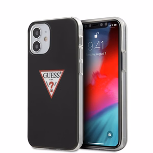 Guess GUHCP12SPCUCTLBK iPhone 12 mini 5.4" чёрный/чёрный жёсткий чехол Triangle Collection