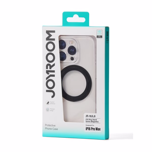 Тонкий чехол Joyroom JR-16JL6 для iPhone 16 Pro Max совместимый с MagSafe с кольцом 360° (чёрный)