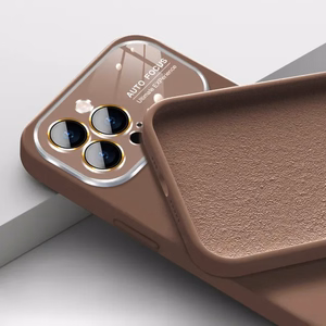 Soft Silicone Lens Ümbris jaoks Iphone 14 Pro brown
