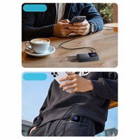 Joyroom JR-PR1 10000mAh 22.5W Powerbank sisseehitatud sissetõmmatava USB-C kaabliga - must