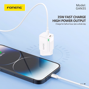 Foneng Wall laadija GAN35 GaN - 2xType C - PD 35W 3A valge