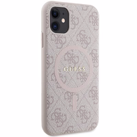 GUESS ümbris jaoks IPHONE 11 compatible with MagSafe GUHMN61G4GFRP (4G Ring classic logo) roosa