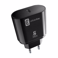 Cellularline - USB-C Super Fast laadija 25W (Designed Samsung) (must)