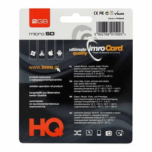 Imro memory card 2GB microSDHC cl. 6 + adapter