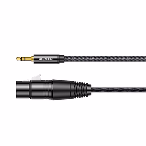 Ugreen AV182 helikaabel 3.5mm mini jack (isane) - XLR (emane) 1m - must