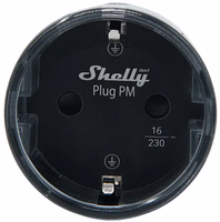 Shelly Plug PM Gen3 Matter 13A nutipistikupesa, must