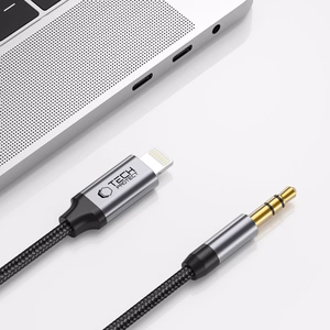 Tech-Protect UltraBoost аудио кабель Lightning mini jack 3.5mm 1м - чёрный