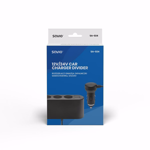 Savio auto süütelüliti pistikupesa jaotur 12/24V SA-024