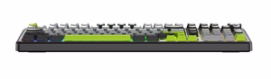 F99 Pro Black+Grey+Green GrayWood RGB AULA gasket klaviatuur