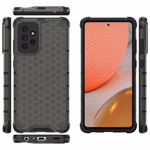 Honeycomb Case soomuskaitse TPU kaitsekattega Samsung Galaxy A72 4G mustale Samsung Galaxy A72 4G-le