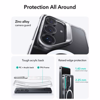 ESR Classic Hybrid Kickstand MagSafe ümbris Samsung Galaxy S26+ jaoks - Läbipaistev