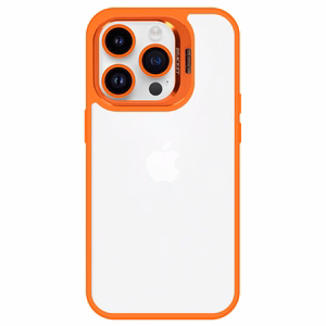 Tel Protect Kickstand Ümbris + camera glass (lens) jaoks Iphone 12 Pro Max oranž
