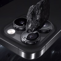 Benks Tempered glass Glass Warrior Lens Protector on camera jaoks Iphone 16 Pro/16 Pro Max (lens 3 pieces) hõbedane