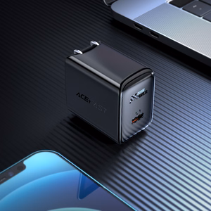 Acefast A23 30W GaN USB-C US Wall Laadija - must