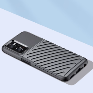 Thunder Case paindlik soomustatud kate Oppo A76 / Oppo A36 / Realme 9i jaoks must