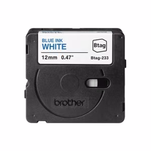 Brother BTAG-233 – Btag etiketilint, sinine kiri valge taustal