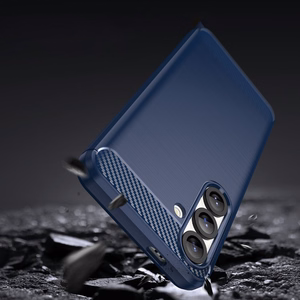 Carbon Ümbris jaoks Samsung Galaxy S25 Edge - Sinine