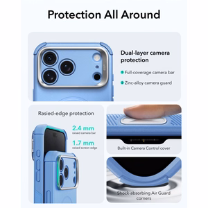 ESR Cyber Tough Kickstand MagSafe ümbris mudelitele iPhone 18 Pro Max / 17 Pro Max, helesinine