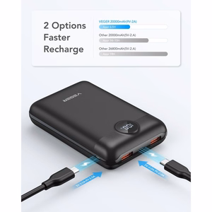 Powerbank Veger S20 (W2053) PD QC3.0 2A 22,5W 20000 mAh must