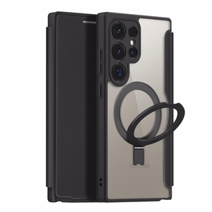 Dux Ducis Skin X Pro ümbris with flap and magnetic ring jaoks Samsung S24 Ultra - must
