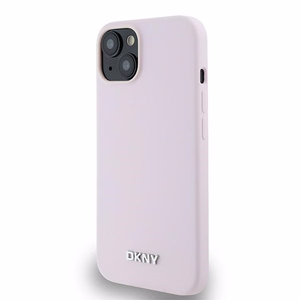 DKNY Liquid Silicone Small Metal Logo MagSafe Ümbris jaoks iPhone 14/15/13 - Roosa