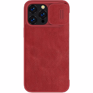 Ümbris Nillkin Qin Pro Leather Apple iPhone 14 Pro Max punane