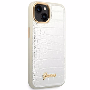 Guess GUHCP14MHGCRHS iPhone 14 Plus 6.7 "hõbedane / hõbedane hardcase Croco Collection