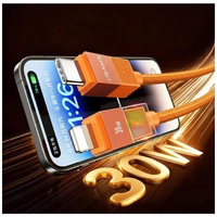 Kaabel USAMS U93 30W USB-C - Lightning 1.2m oranž