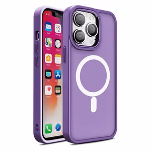 Magnetic Color Matte Ümbris jaoks iPhone 15 Plus - lilla