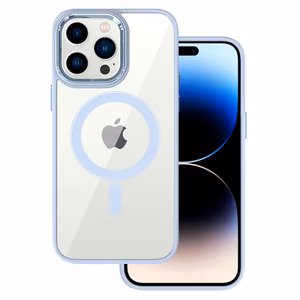 Tel Protect Magnetic Clear Ümbris jaoks Iphone 15 Pro Max Light sinine