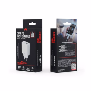Maxlife MXTC-10-30AC PD QC laadija 1x USB-C 1x USB 30W valge