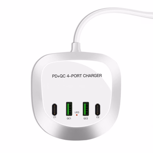 Travel laadija T3P+ - 2xType C + 2xUSB - QC + PD 40W valge