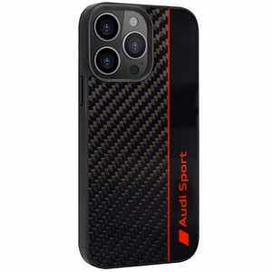 Audi Carbon Fiber Stripe iPhone 13 Pro / 13 6.1" чёрный/чёрный хардкейс AUS-TPUPCIP13P-R8/D1-BK