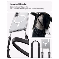 Spigen Ultra Hybrid Mag MagSafe Ümbris for Samsung Galaxy S26+ - Clear and valge