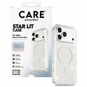 CARE by PanzerGlass Flagship Urban Explorer Ümbris w. Valge MagSafe jaoks iPhone 17 Pro Max - Clear Glitter