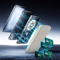 Blavec Akupank 5000mAh BJ-04 Ultra Slim 7,8mm - Type C - 22,5W magnetic Magsafe 3 in 1 (PBBJ04-MC5GD) kuldne glass