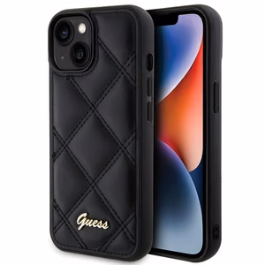 Guess Quilted Metal Logo ümbris jaoks iPhone 15 - must