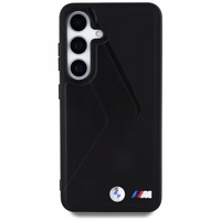BMW Leather Oversized Stripes MagSafe ümbris jaoks Samsung Galaxy S25 - must