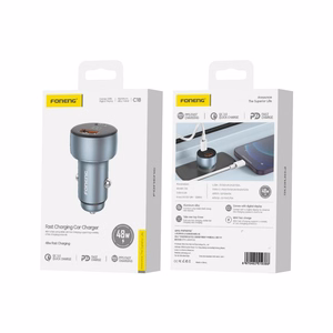 Car charger Foneng C18 48W USB-C/USB-A grey