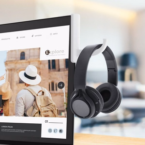 Headphone hoidja jaoks the monitor valge