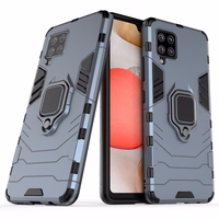 Ring Armor Case Kickstand Tough Rugged Cover for Samsung Galaxy A42 5G sinine