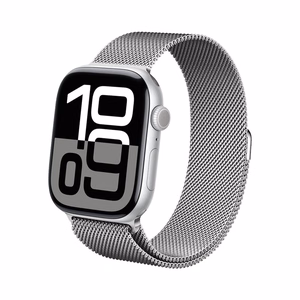 Crong Milano Steel roostevabast terasest rihm Apple Watch 38 / 40 / 41 / 42 mm kellale, hõbedane