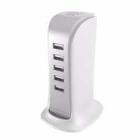 Dudao 5x USB Laadija with built-in EU power kaabel valge (A5EU)